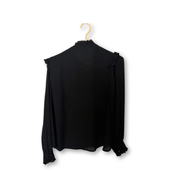 Leith Tie Neck Ruffle Top - Picture 4 of 5